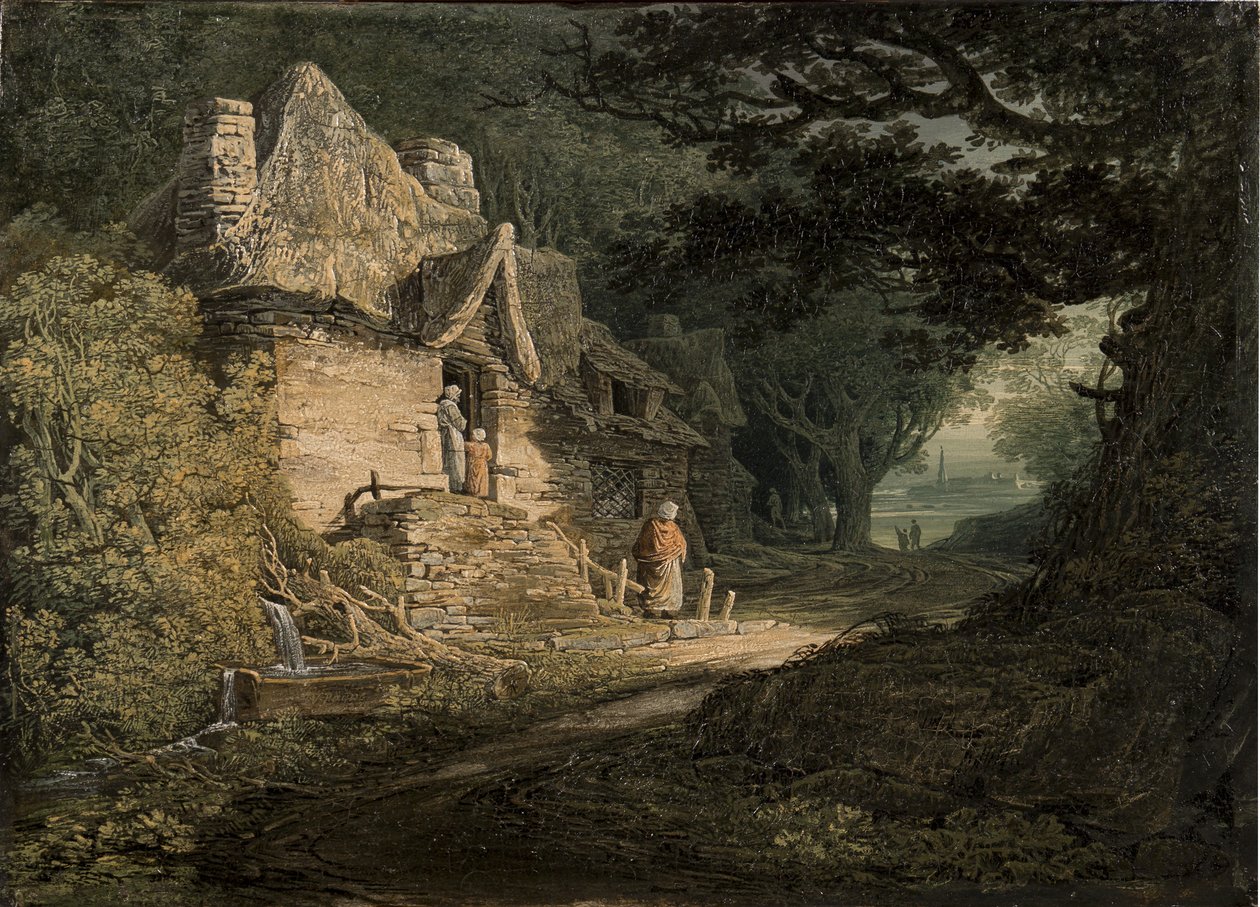 Chata u lesní cesty, 1797 od William Payne