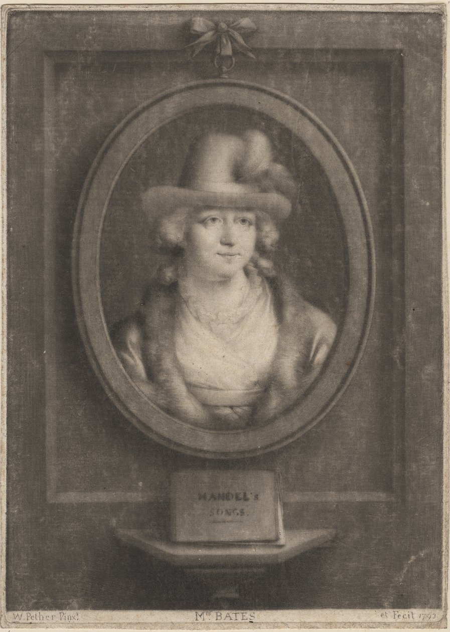 Paní Batesová, 1793 (mezzotinta) od William Pether