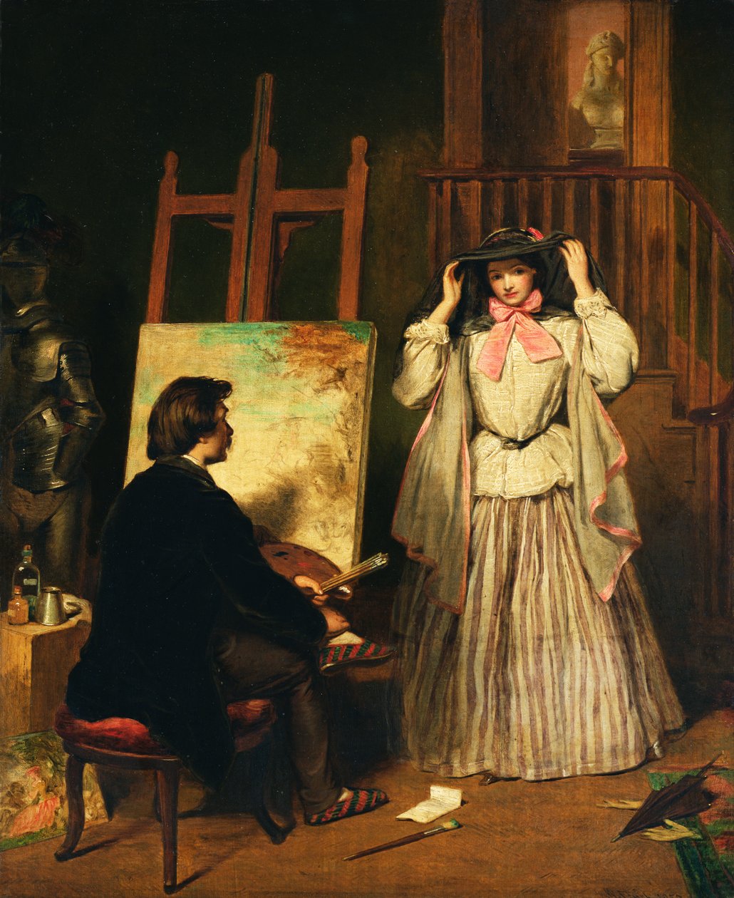 Umělcův model, 1859 od William Powell Frith