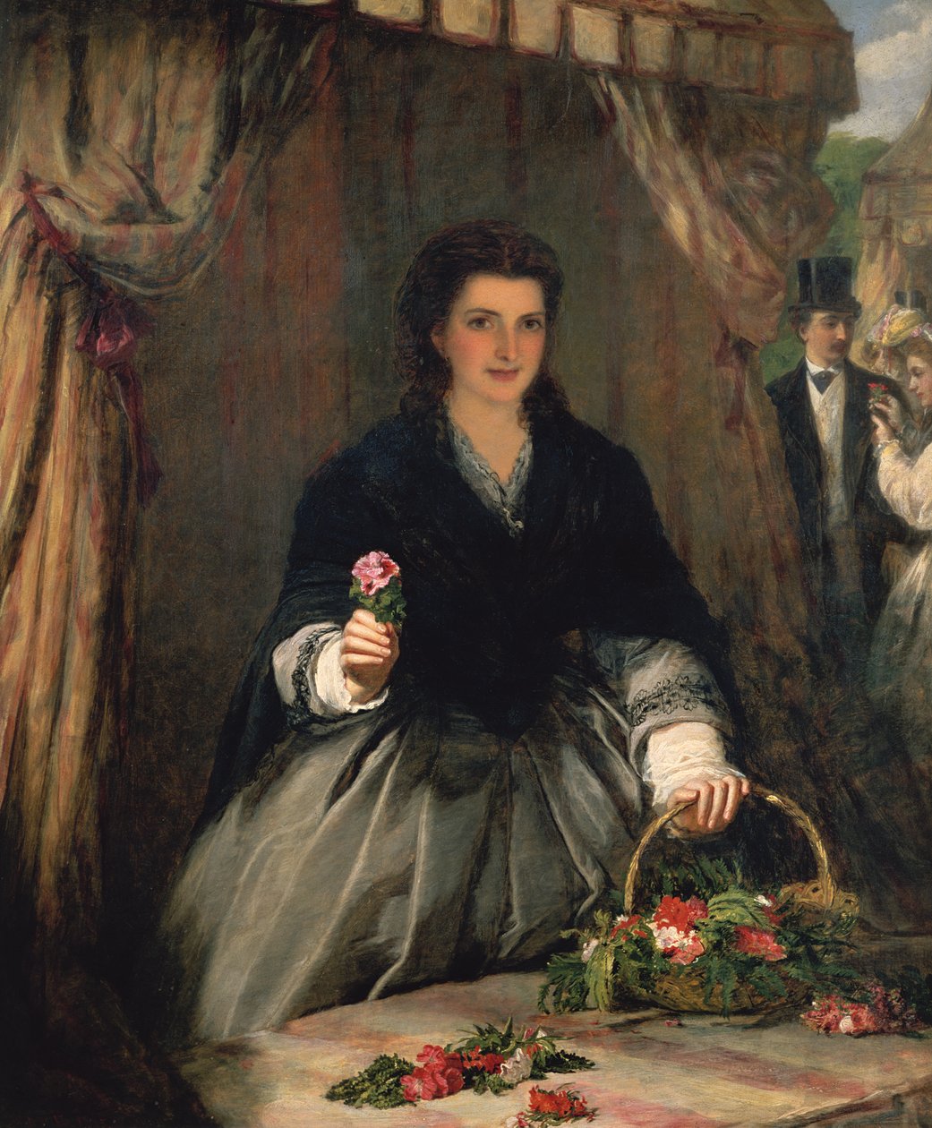 Prodejce květin, 1865 od William Powell Frith