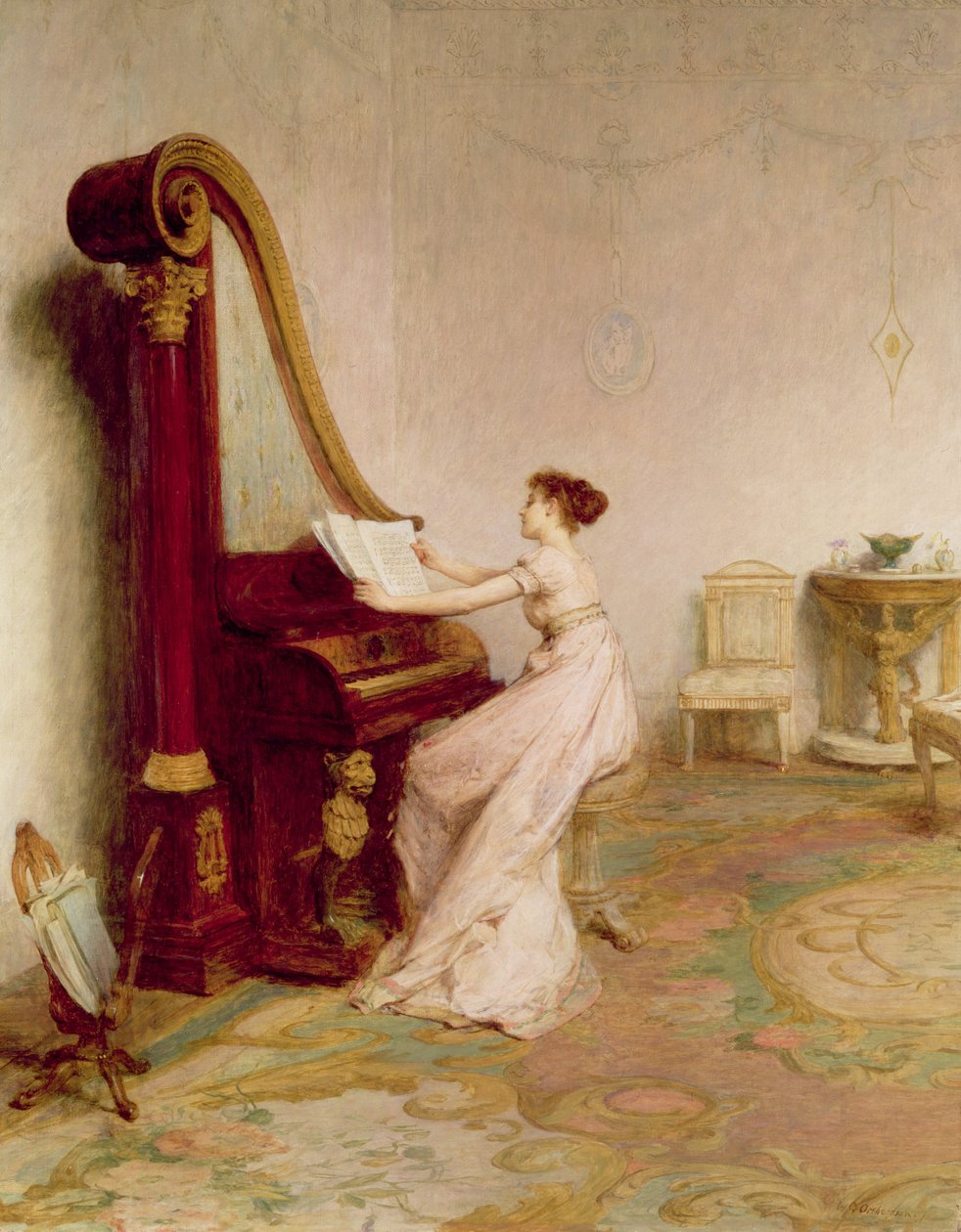 "Hudba, když tiché hlasy umírají, vibruje v paměti" (Shelley) od William Quiller Orchardson