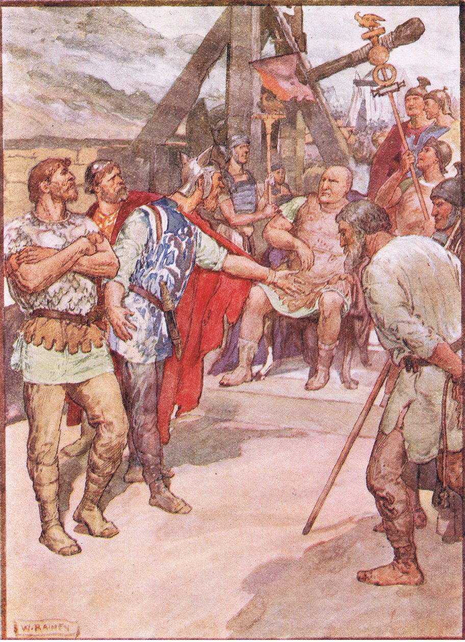 Marius a velvyslanci Cimbri, z Plutarch Lives vydané T C & E C Jack Ltd, 20. léta od William Rainey