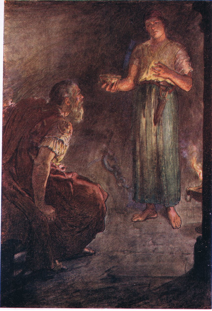 Philopoemen in vězení, z Plutarch Lives vydané T C & E C Jack Ltd, 20. léta od William Rainey