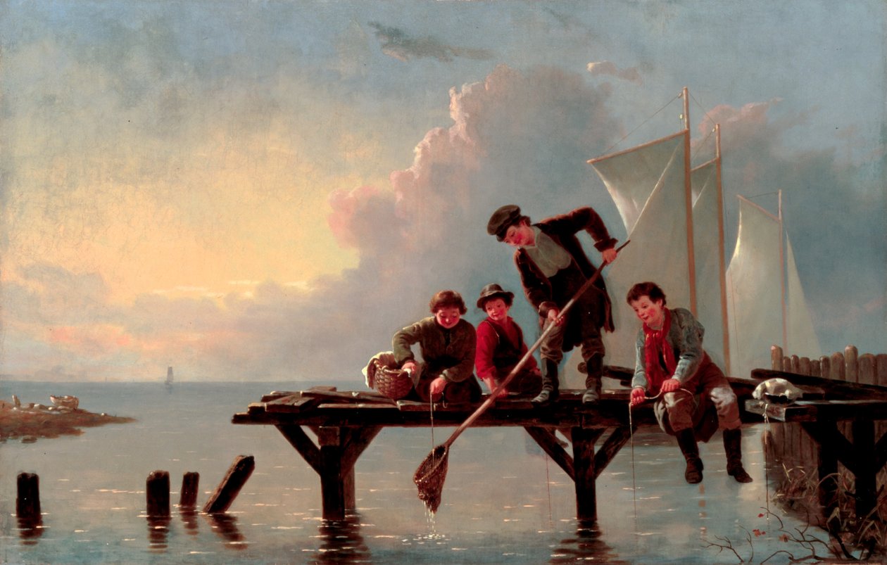 Chlapci Crabbing od William Tylee Ranney