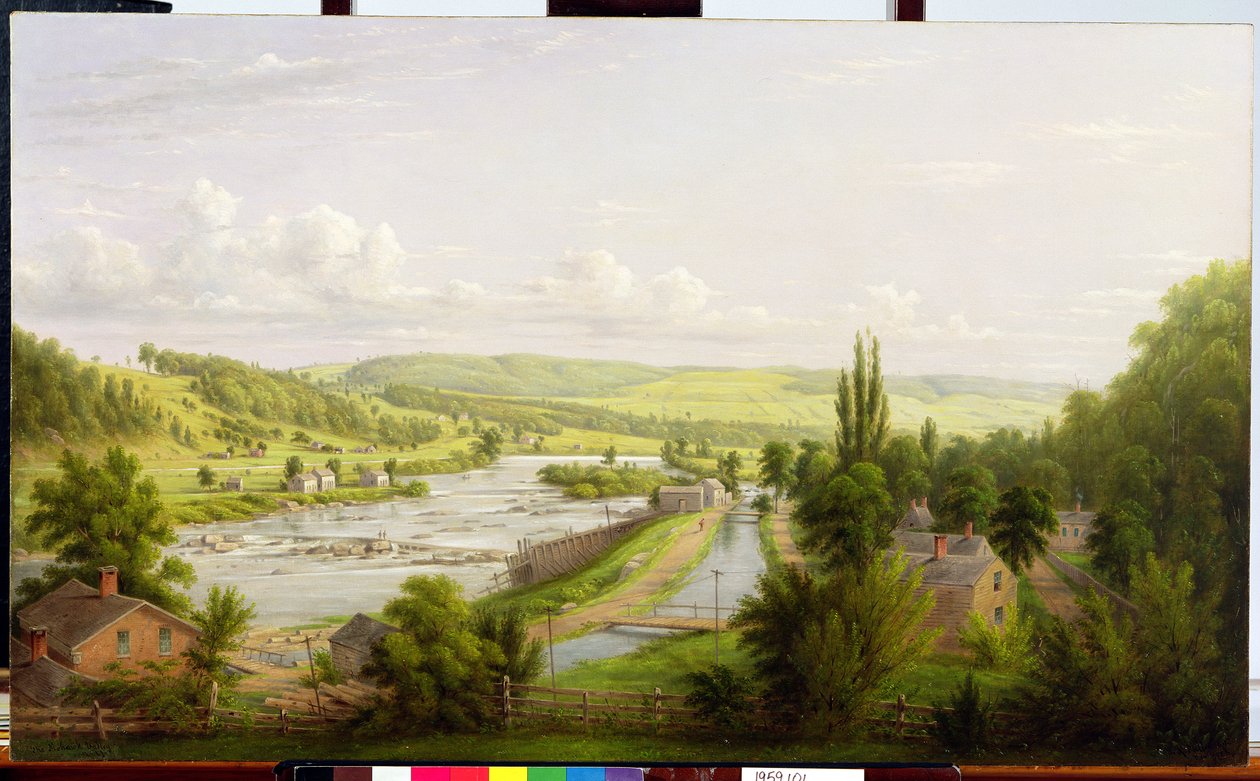 Řeka Mohawk u Little Falls, New York, 1892 od William Rickarby Miller