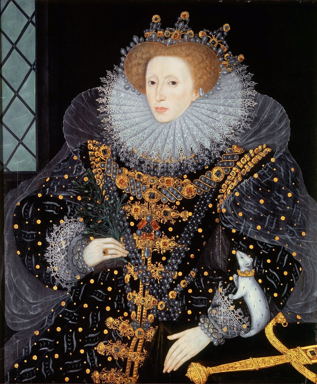 Ermine Portrét Elizabeth já Anglie od William Segar