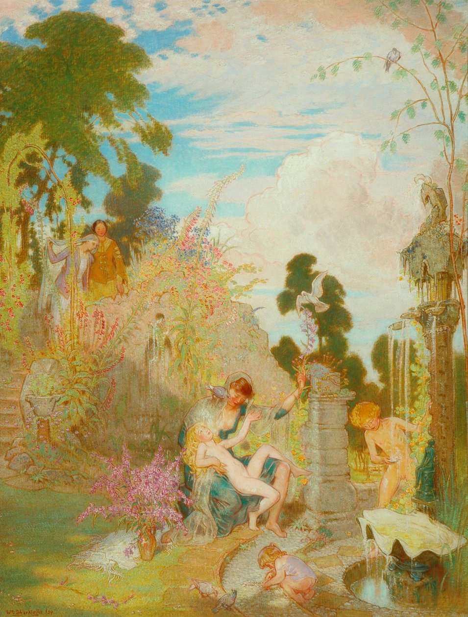 Zahradní idyla, 1929 od William Shackleton