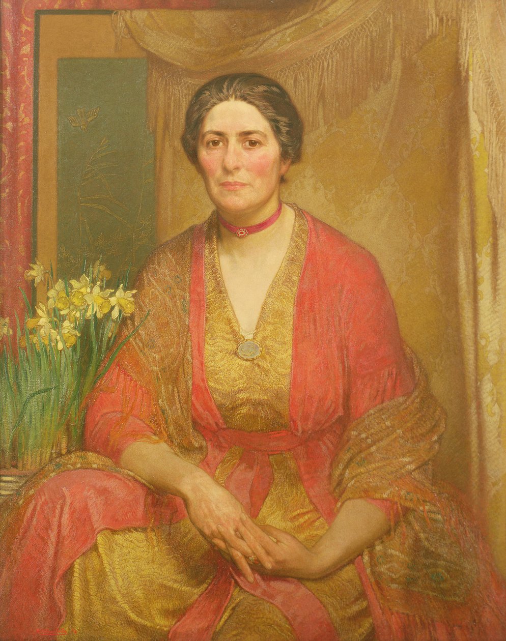 Portrét umělcovy manželky, 1918 od William Shackleton