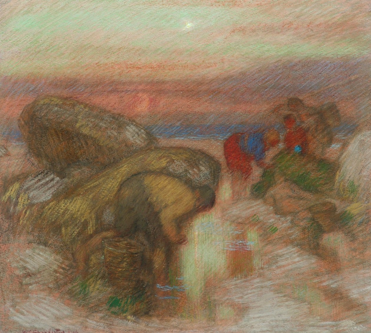 Sběrači mušlí, kolem roku 1906 od William Shackleton