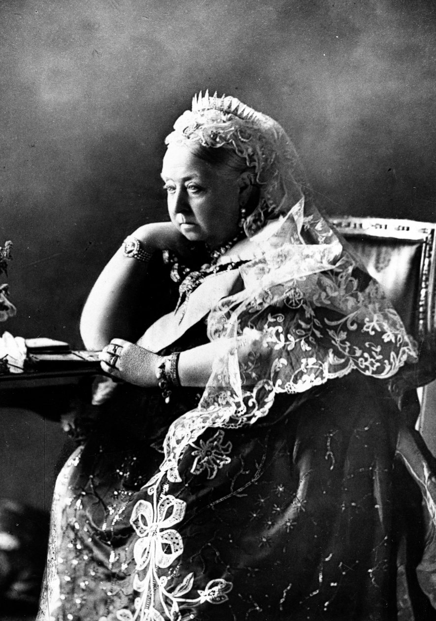 Královna Viktorie, 1897 (černobílá fotografie) od William Slade Stuart
