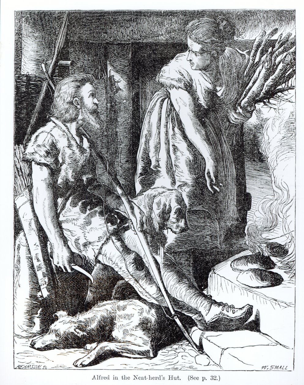 Alfred (849-99) v chýši Neat-herd