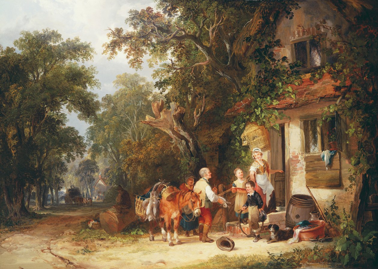 Prodejce králíků, 1853 od William Snr. Shayer