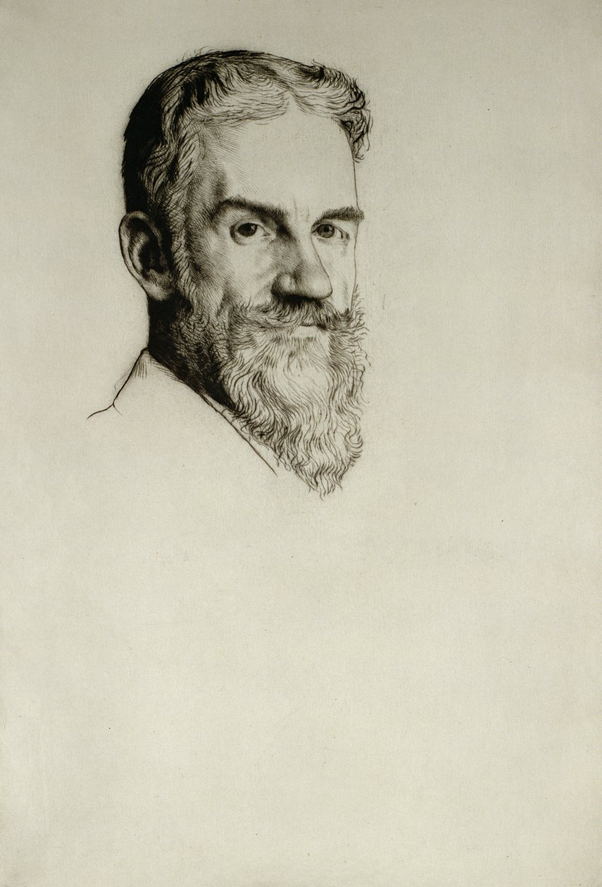 Portrét George Bernarda Shawa od William Strang