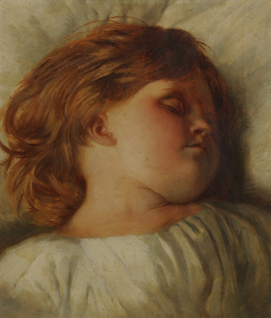Spící dítě - vnučka, c.1896 od William Strutt