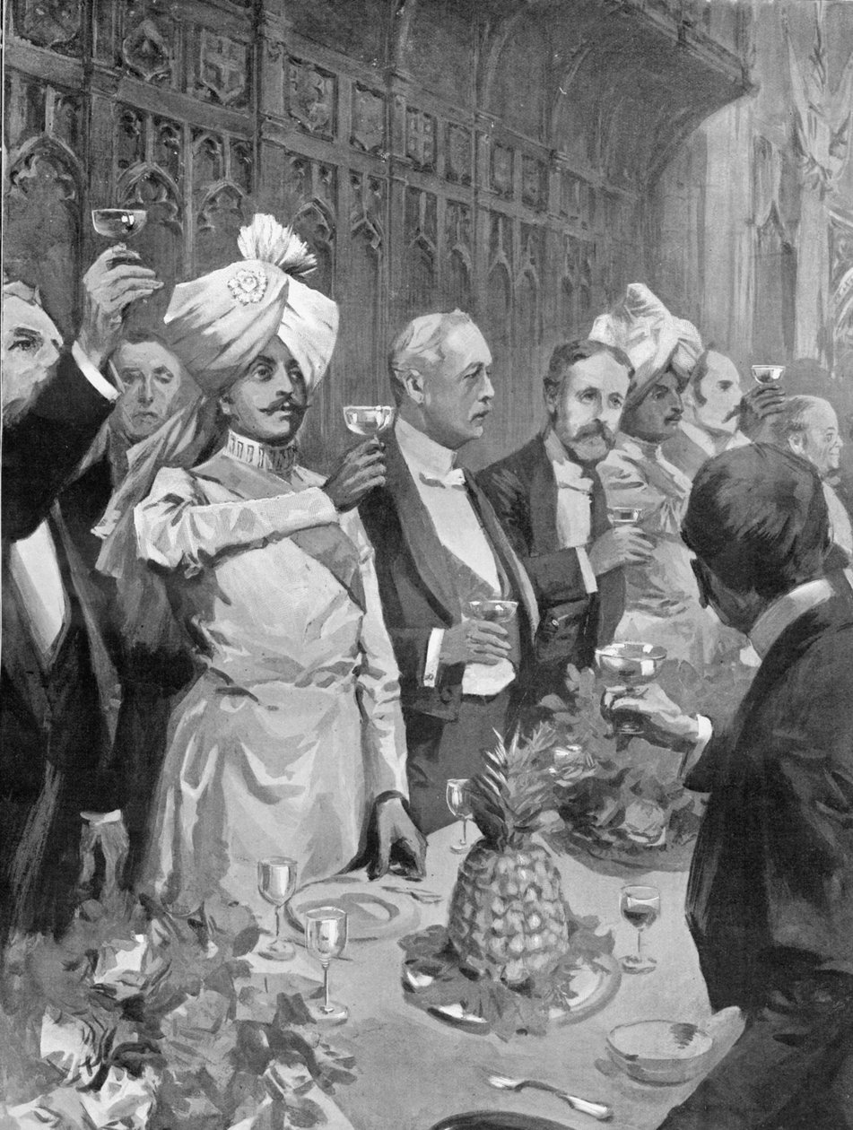 The Empire Coronation Banket v Guildhall, ilustrace z 