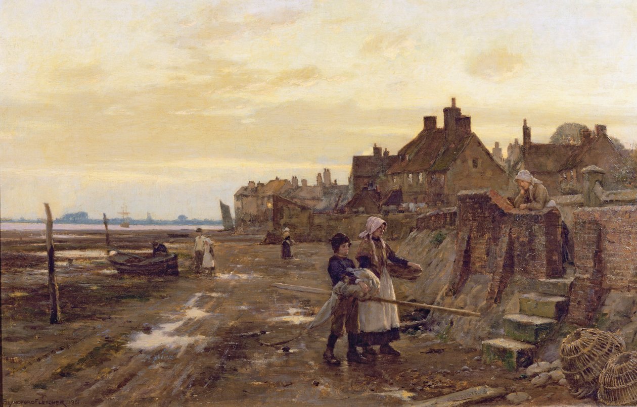 Bosham Harbour při odlivu, 1901 od William Teulon Blandford Fletcher