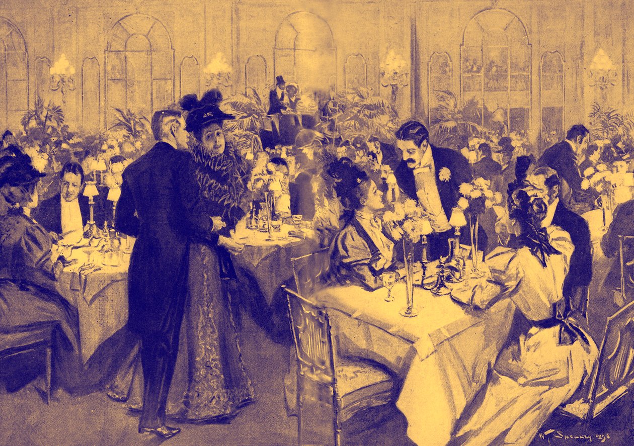 Členové vysoké společnosti v hotelu Waldorf, 1896 od William Thomas Smedley