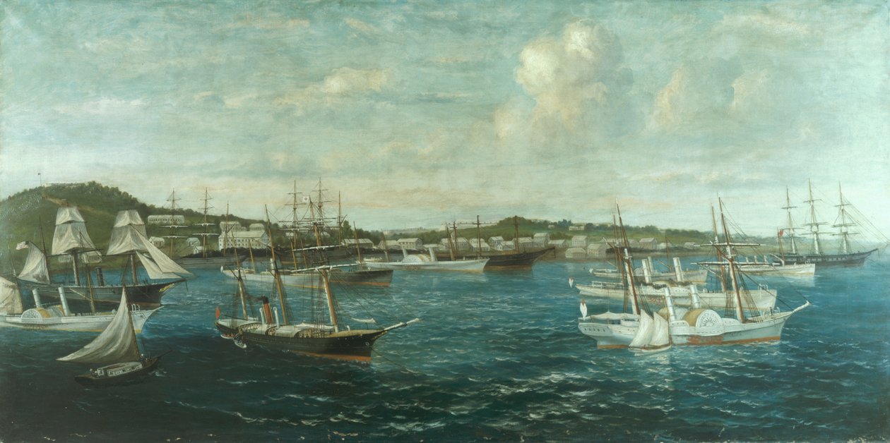Blockade Runners in Port at St. George, Bermuda, c.1861-65 od William Torgerson