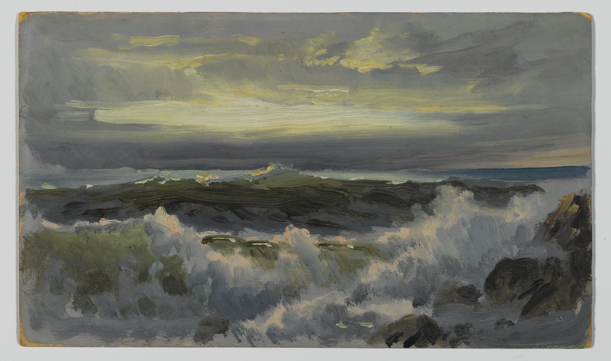 A Rough Surf, po roce 1890 (olej na desce) od William Trost Richards