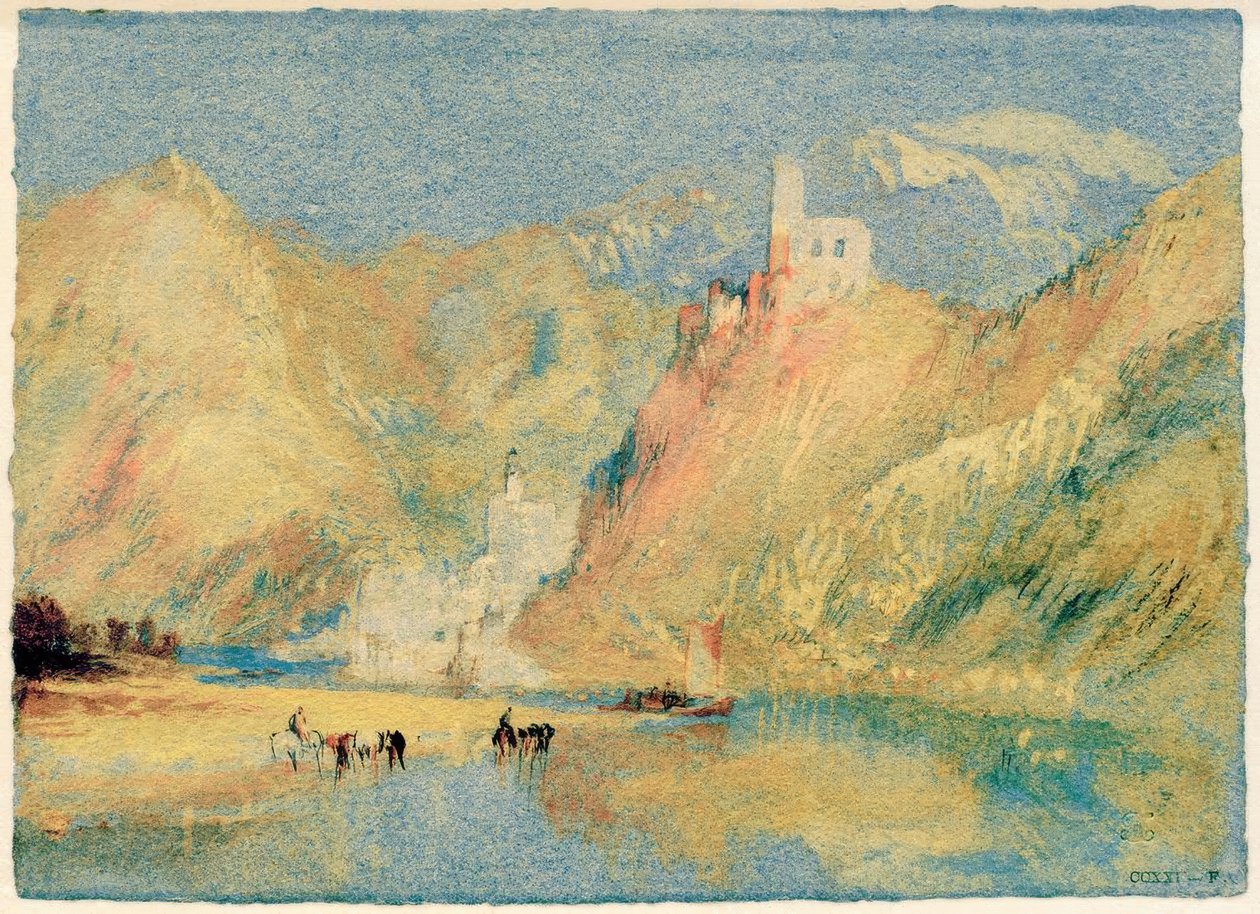 Beilstein a zámek Metternich od Joseph Mallord William Turner