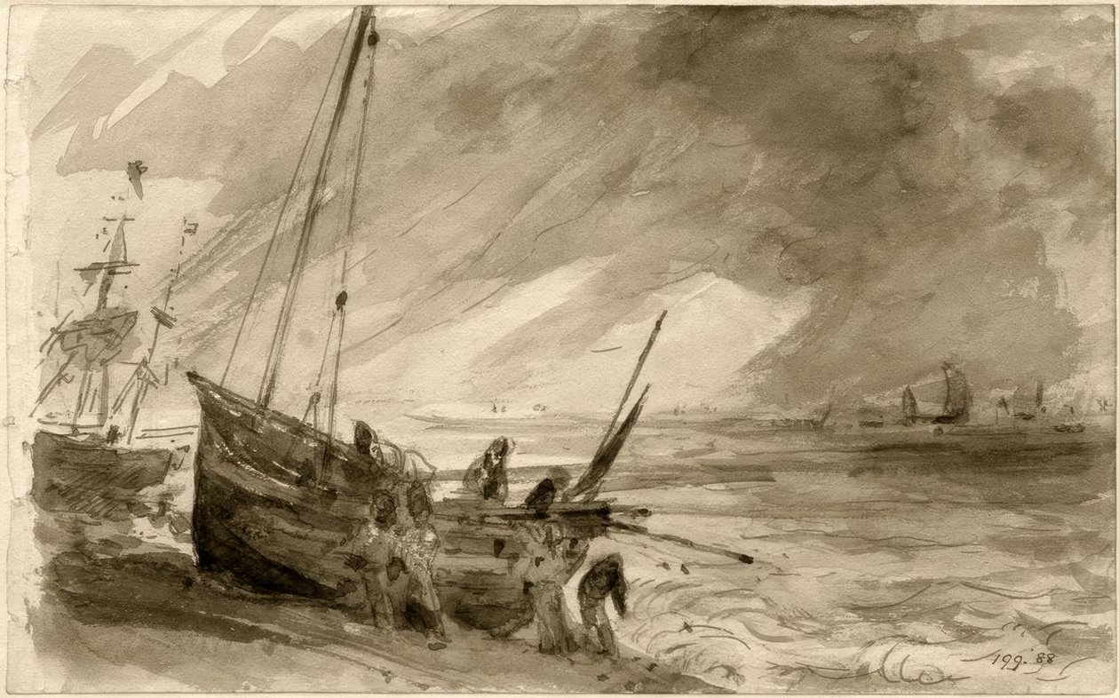 Pobřeží v Brightonu od Joseph Mallord William Turner