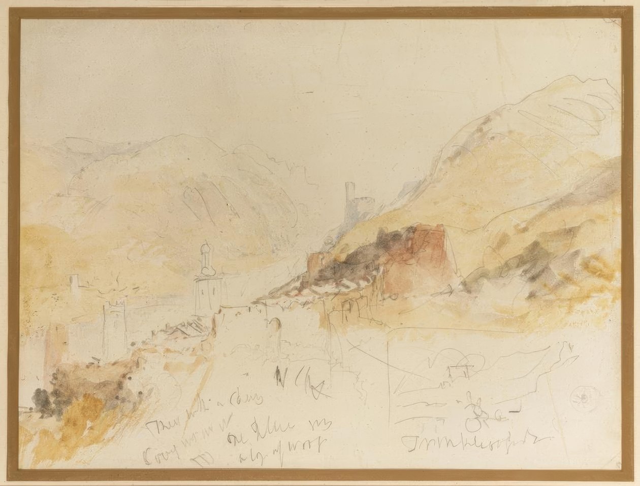 Rudesheim na Rýně od Joseph Mallord William Turner