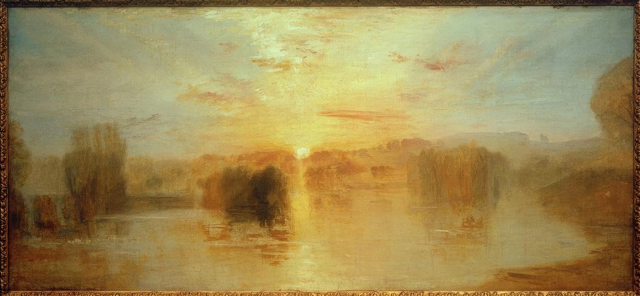 Jezero, Petworth, Západ Slunce; Vzorová studie od Joseph Mallord William Turner
