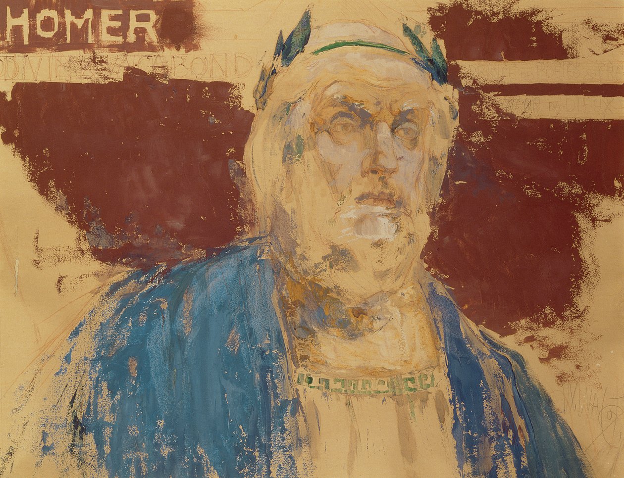 Homer (olej nad tužkou na papíře) od William Walcot