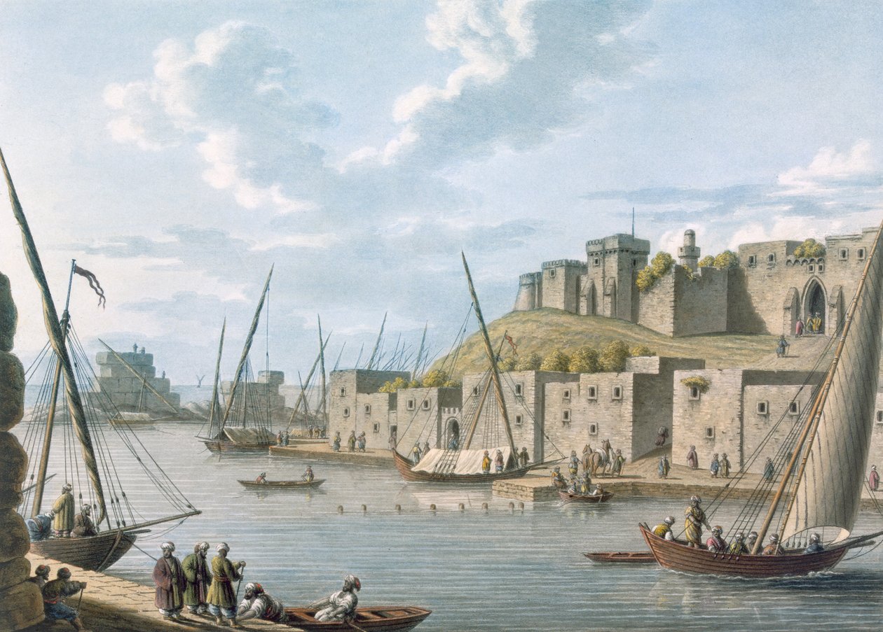 Hrad na ostrově Tortosa, 1805 od William Watts