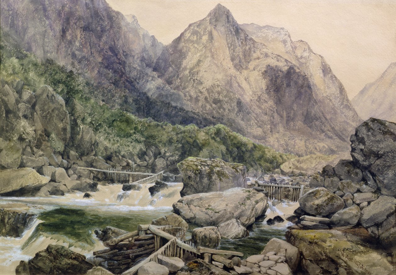 Rapids, Romsdal, Norsko, 1847 od William West