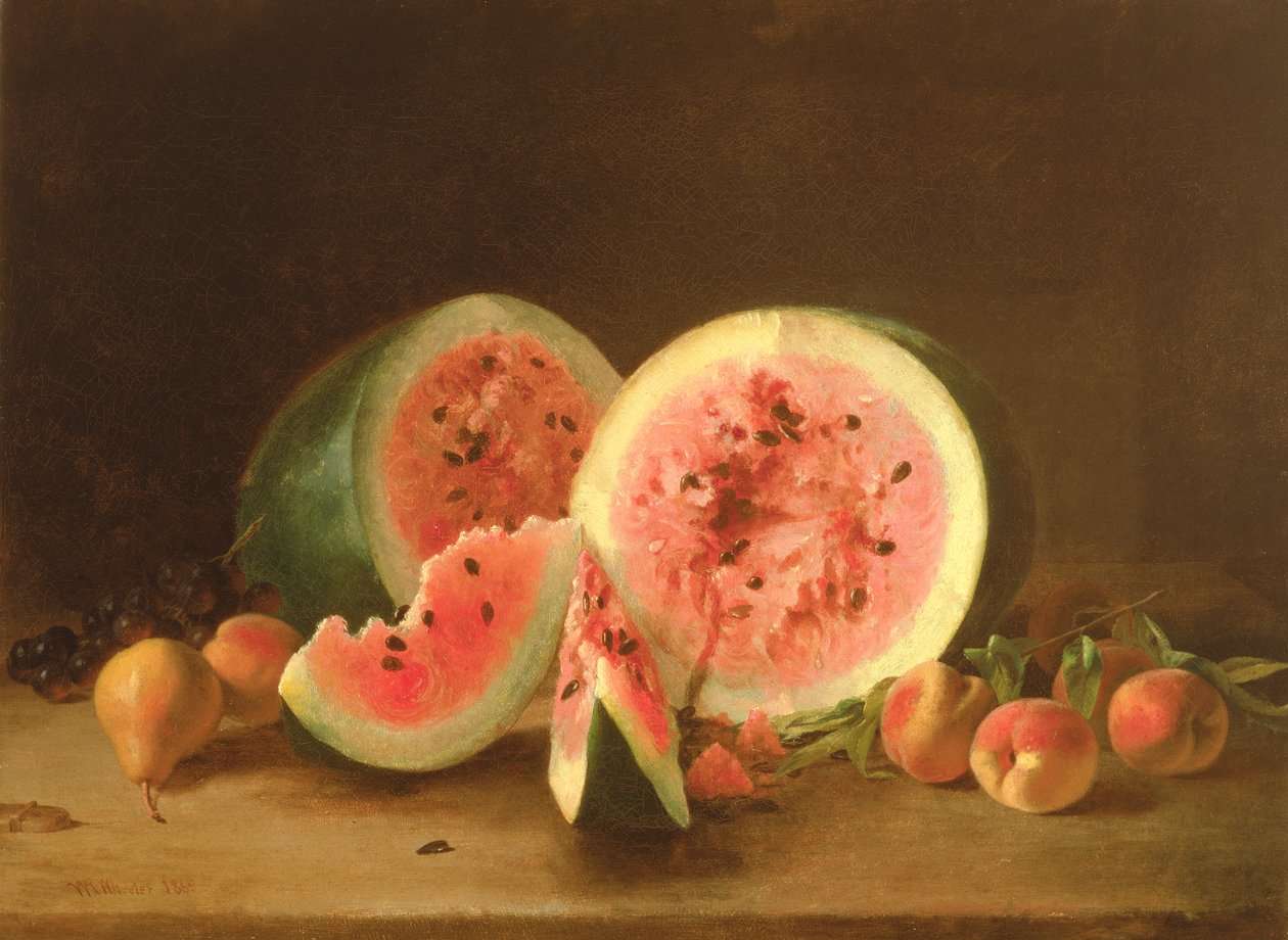 Zátiší s melounem, 1865 od William Wheeler