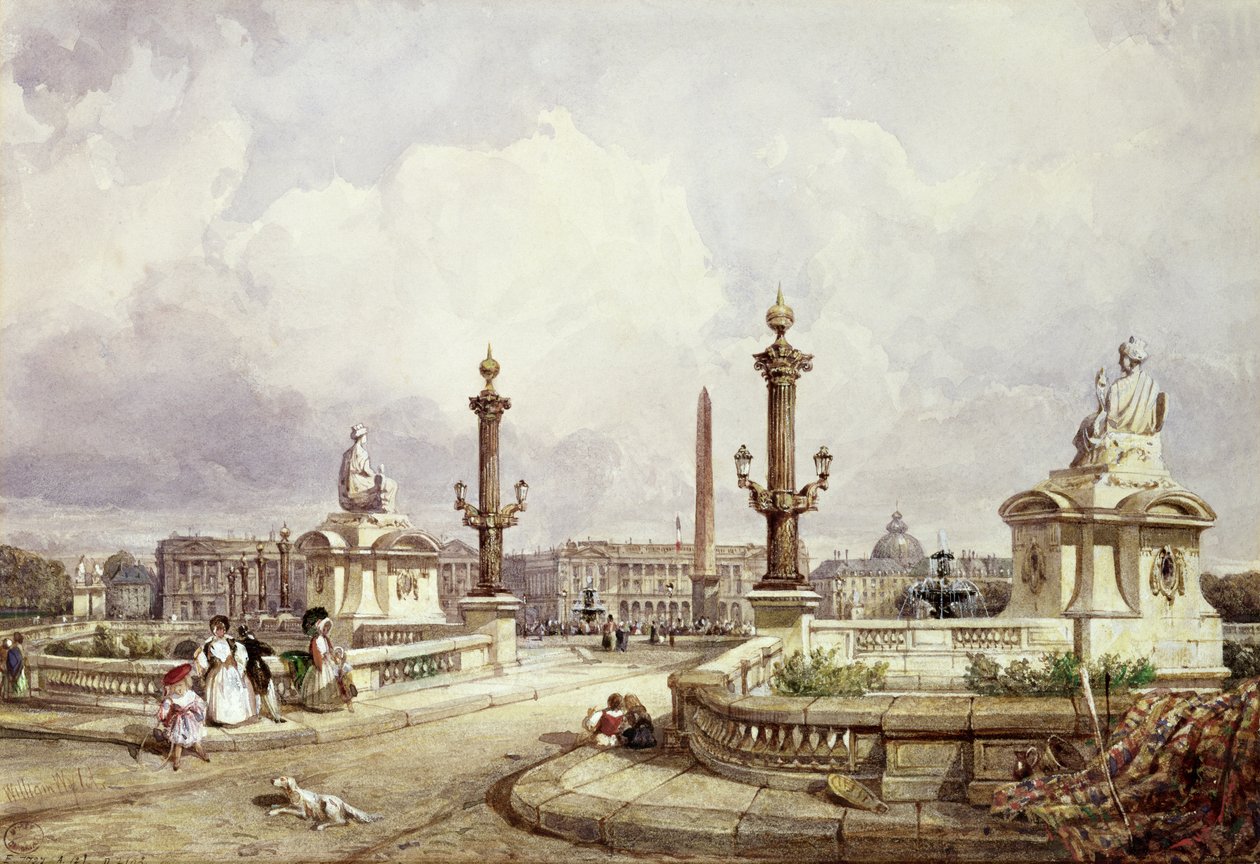 Place de la Concorde, kolem roku 1837 od William Wyld