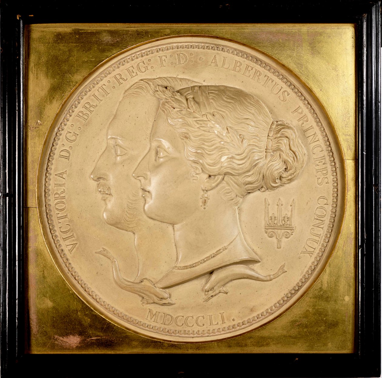 Model pro oficiální cenové medaile Velké výstavy, 1851 (sádra) od William Wyon