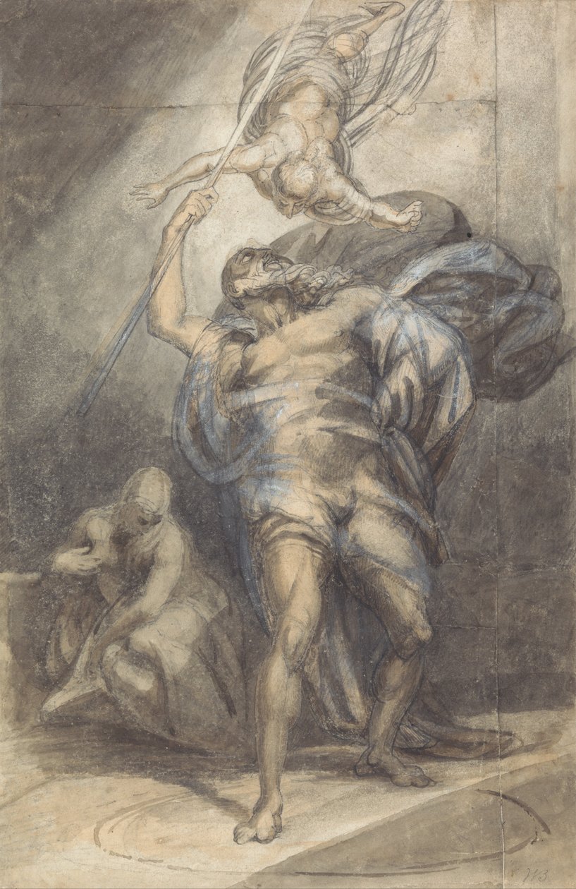 Prospero svolává Ariel od William Young Ottley