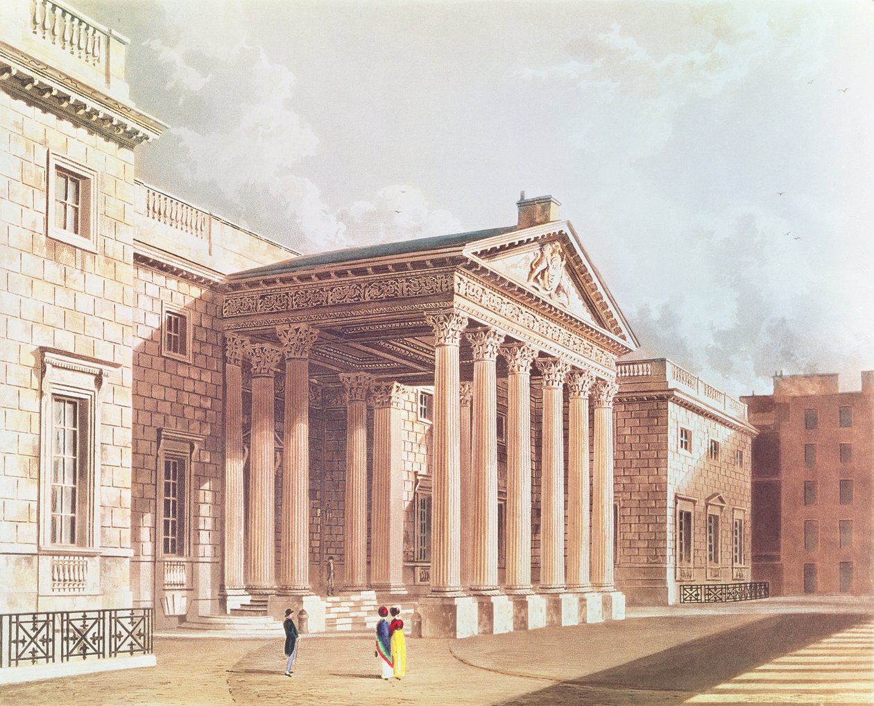 Carlton House, vyryl R. Reeve, kolem roku 1819 od William after Westall