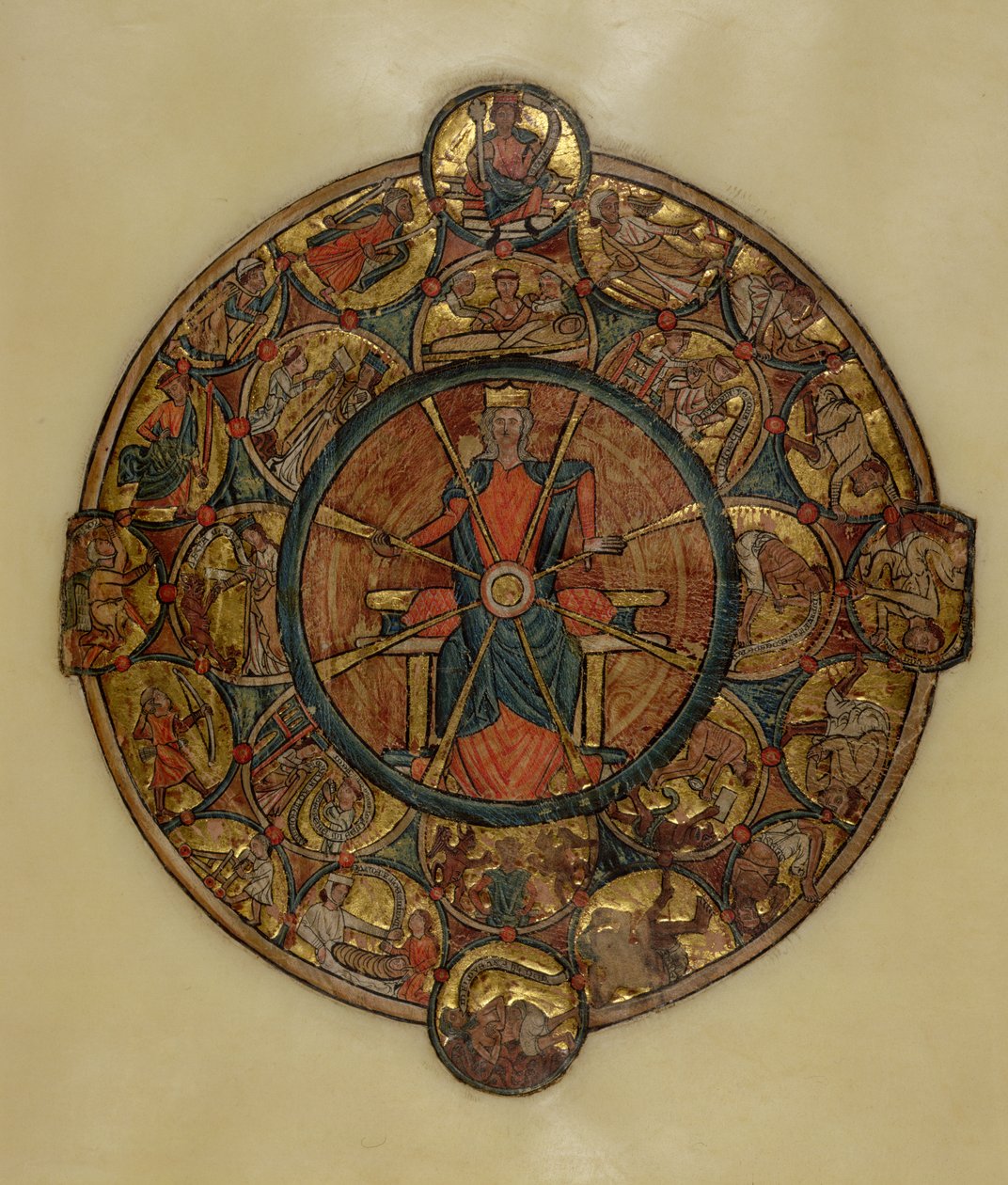 Ms 330.4 The Wheel of Fortune, c,1240 od William de Brailes  