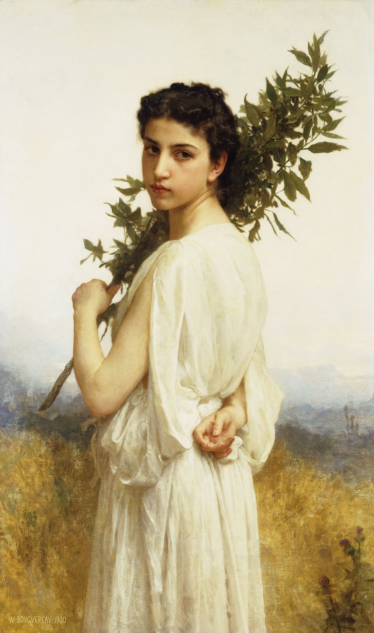 Nymfa držící vavřínovou ratolest, 1900 od William Adolphe Bouguereau