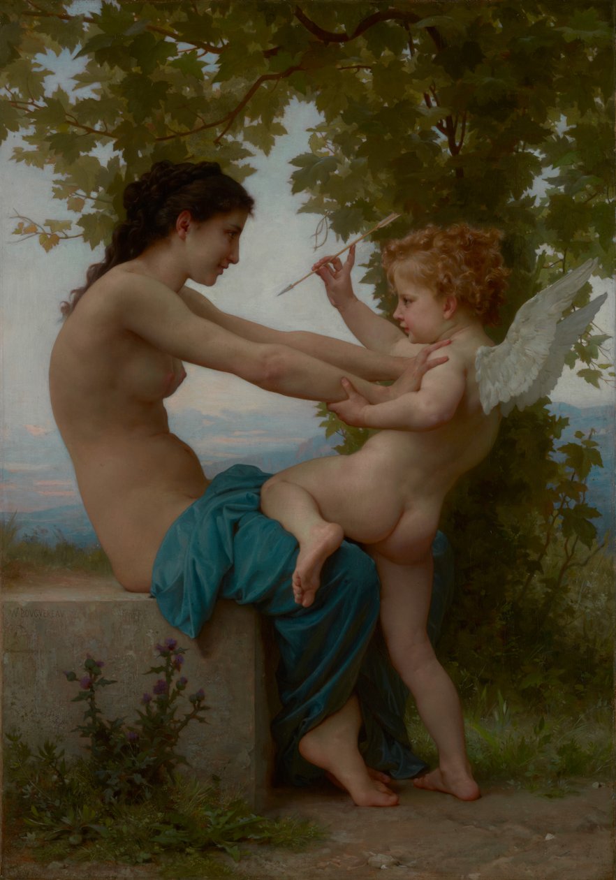Mladá dívka bránící se lásce od William-Adolphe Bouguereau