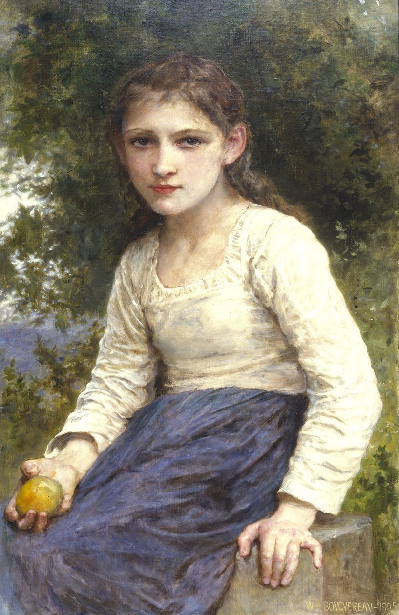 Dívka s jablkem, 1905 od William Adolphe Bouguereau