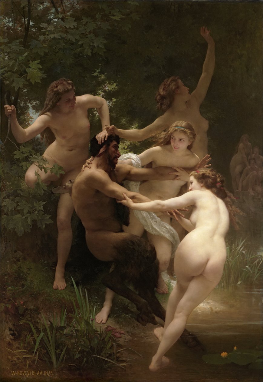 Nymfy a satyrové od William-Adolphe Bouguereau