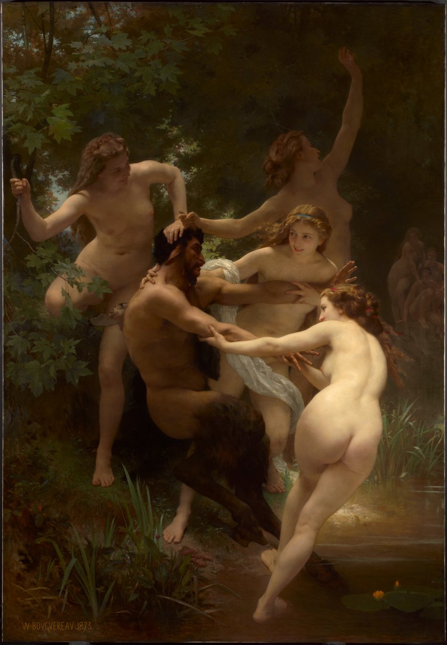 Nymfy a satyr od William-Adolphe Bouguereau