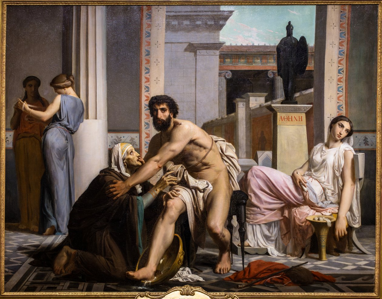 Odysseus pozná svou ošetřovatelku při návratu z Tróje. od William Adolphe Bouguereau