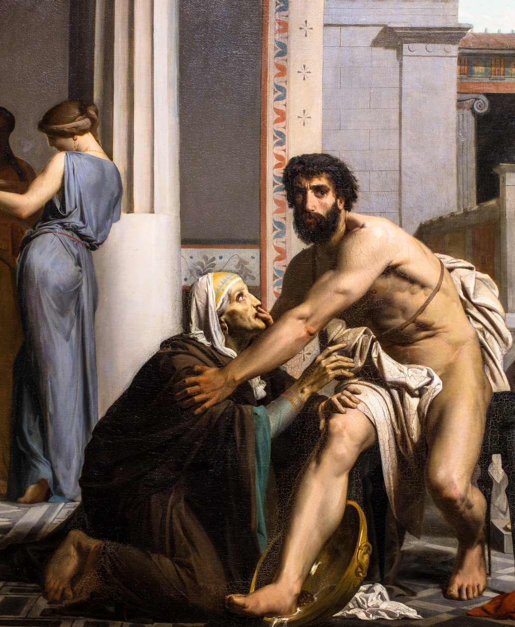Odysseus pozná svou ošetřovatelku při návratu z Tróje. od William Adolphe Bouguereau