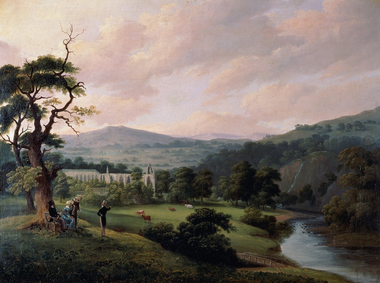 Bolton Abbey z River Wharfe (akvarel na papíře) od Joseph Mallord William Turner