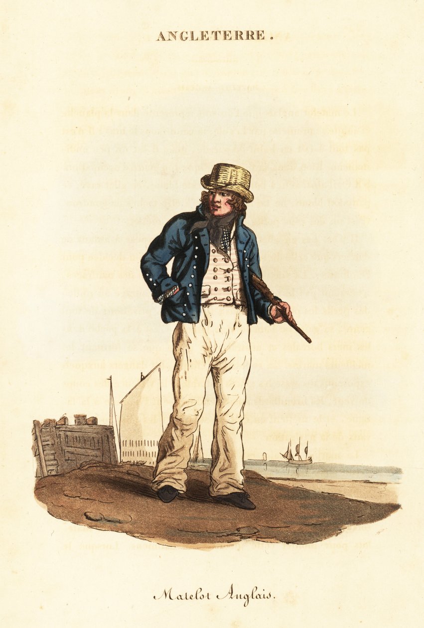 Britský námořník v námořnictvu lorda Nelsona od William (after) Alexander