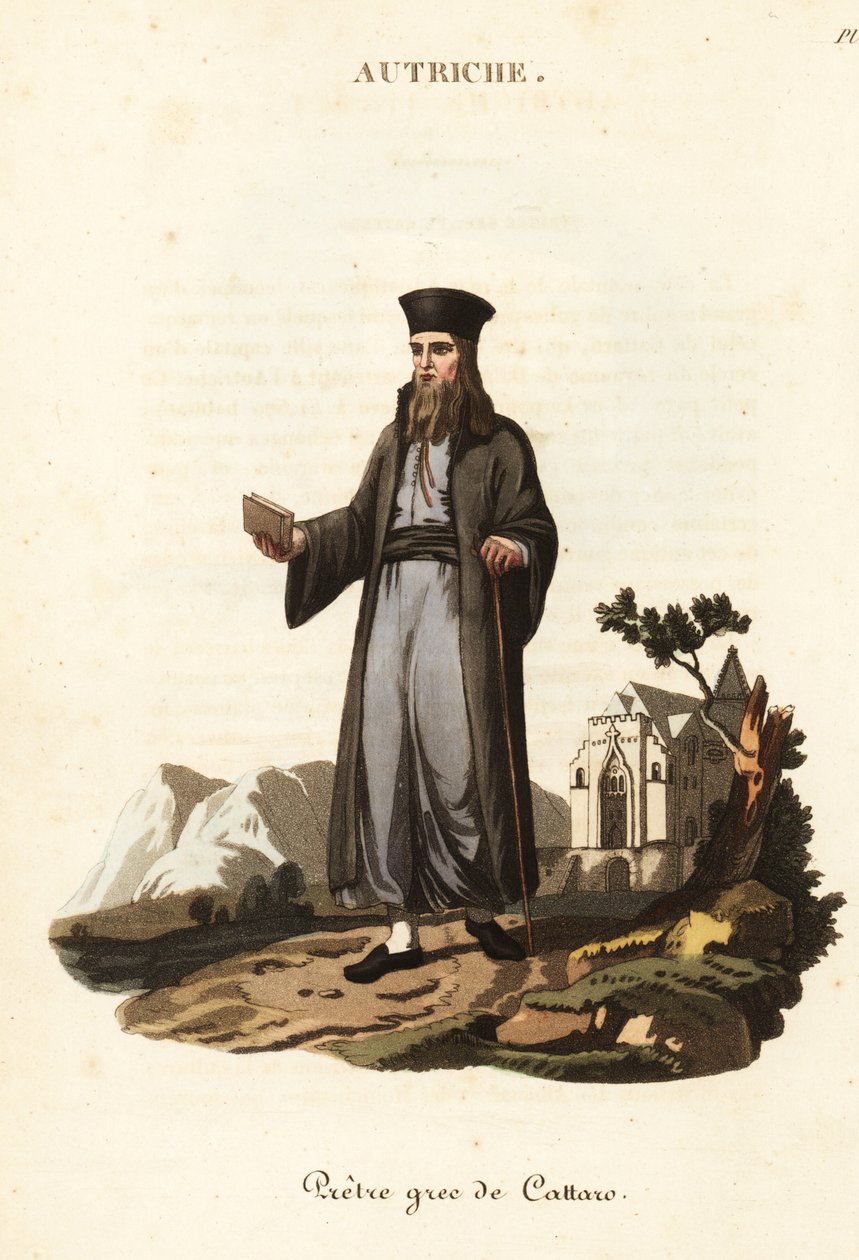 Řecký pravoslavný kněz z Kotoru, Černá Hora od William (after) Alexander