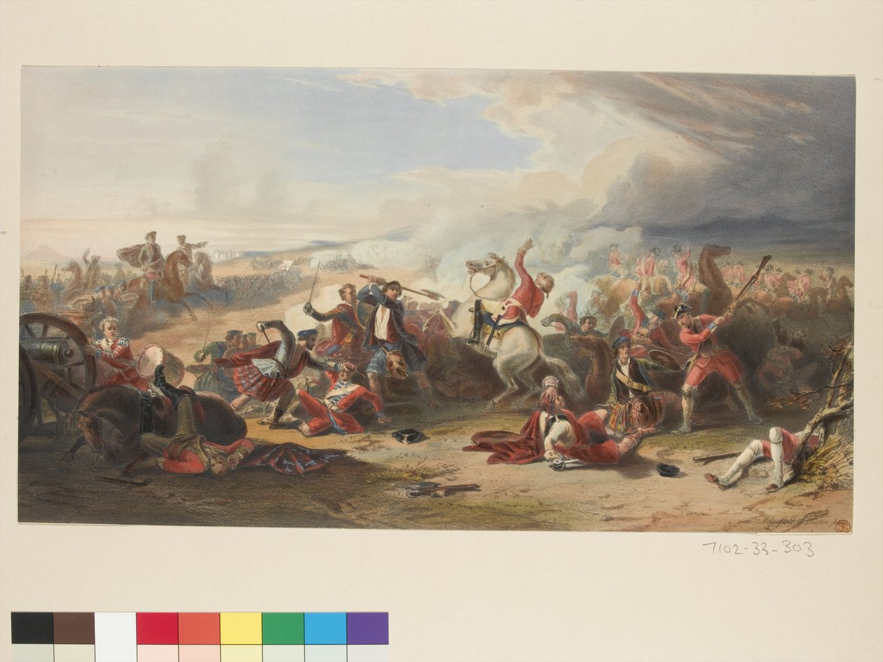 Pole Prestonpans, vyryto Mouilleronem od William (after) Allan