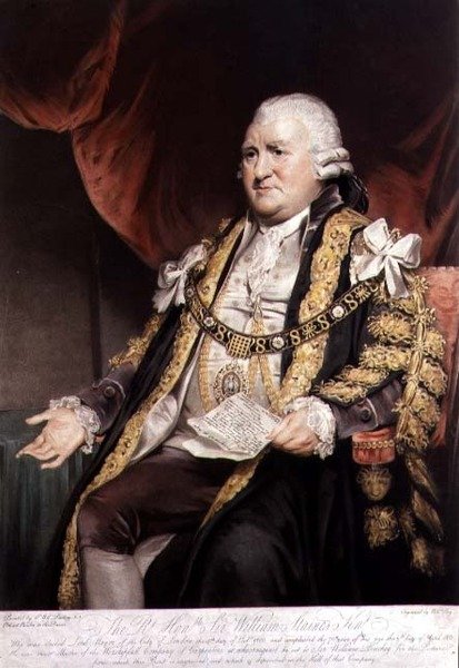 Portrét sira Williama Staines, primátora Londýna, rytý a hospoda. 1804 William Say (1768-1834) (rytina) od William (after) Beechey