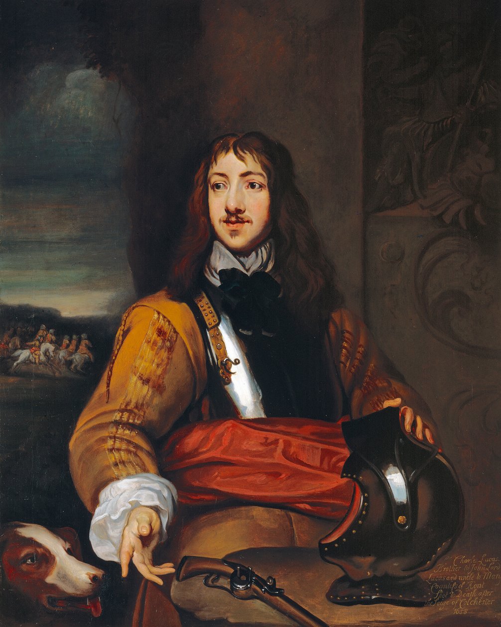 Plukovník Richard Neville nebo sir Charles Lucas (1615-76) c. 1643 (olej na plátně) od William (after) Dobson