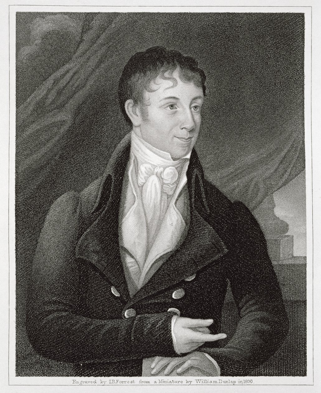 Portrét Charlese Brockdena Browna (1771-1810), vyryl John B. Forrest (1814-70) (rytina) od William (after) Dunlap